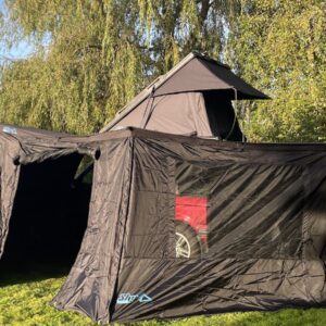 Sky Tent Pod - Customize your space with optional, zip-together walls for a private sanctuary.