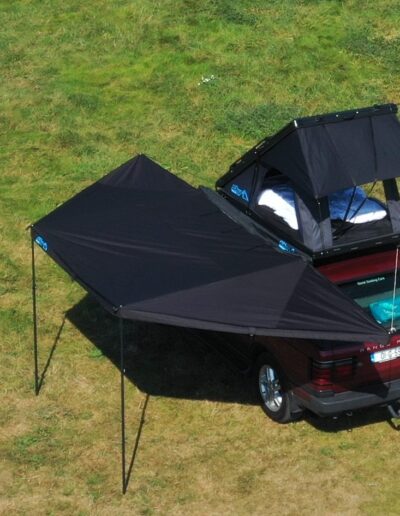 Sky Wing 180° - Premium batwing awning offering UV, mold, and water resistance. Ideal for upgrading outdoor adventures.